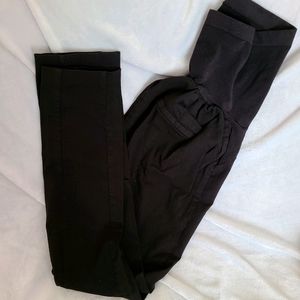Skinny cropped maternity pants